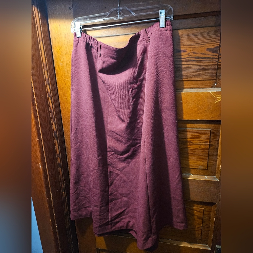 Appleseed's Burgundy A-Line Skirt